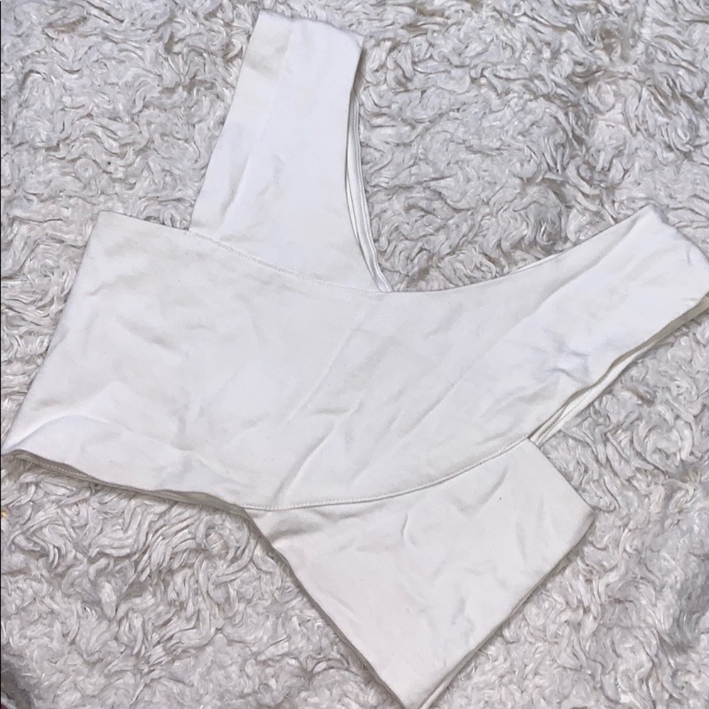 White Criss Cross Crop Top